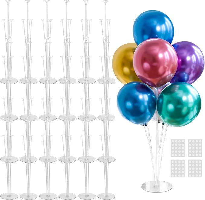 24 Sets Balloon Stand Kit, Balloon Sticks by JOYYPOP