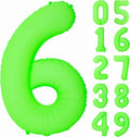 Green Birthday Number 6 Balloon 40 inch Fluorescent Green Number 6 | Helium by Exquisitehighqualitypartydecorationstomeetyoureveryneed%EF%BC%81