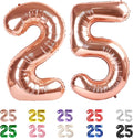 40 Inch Number 25 Balloon for 25th Year Old Birthday Decorations, Rose Gold | by Mluchee