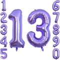 Purple Number 13 Balloon 40 Inch, Giant Metallic Foil Number 13 Balloons by Unknown