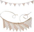 2Pcs Triangle Bunting Flag No-DIY Cotton Fabric Garland Reusable Party Banner by DIAKOPES