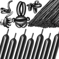 260 Metallic Black Long Balloons by Kawkalsh