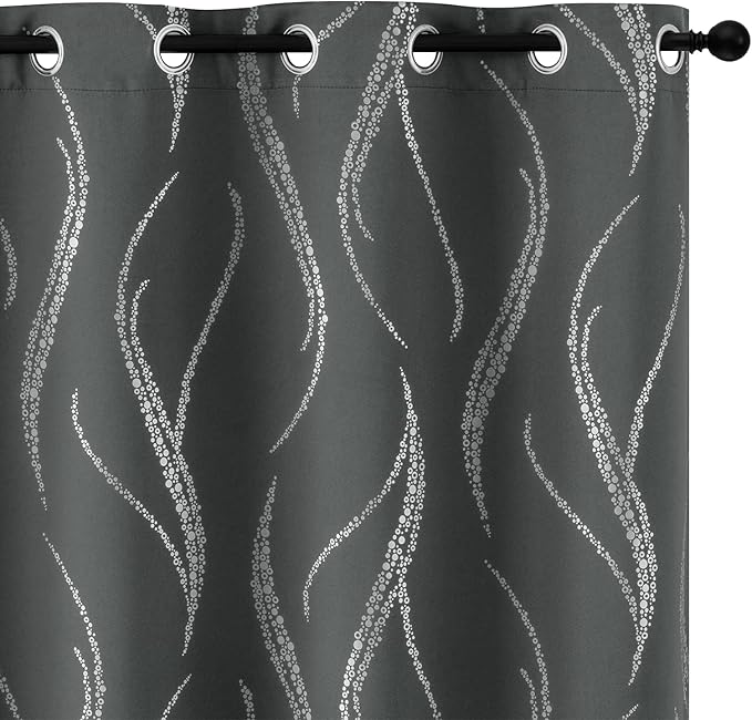 Yakamok Dark Grey Blackout Curtains by Yakamok