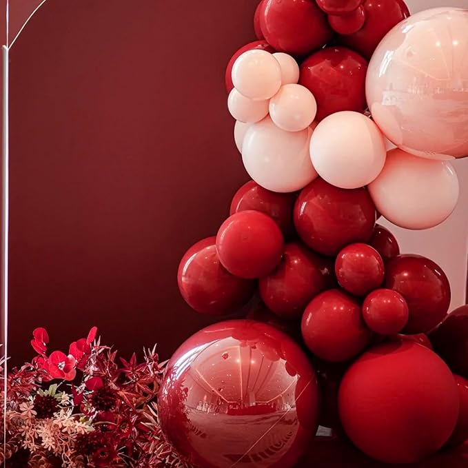 Voircoloria 66pcs Ruby Red Dark Red Latex Party Balloons, 12inch | - Image 6