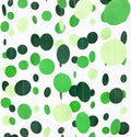 Green Party Decorations Ombre Green Circle Dots Garland Hanging Paper Polka Dot by pinkblume