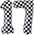 LHOAVWE Number 17 Checkered Balloons 40 Inch Giant Race Car Checkered 17 Number by LHOAVWE