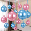 Pink Blue Round Foil Balloons by Togvu