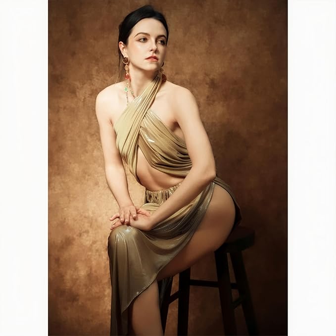 UrcTepics 8×10 ft Brown Fabric Photo Backdrops, Classic Abstract Texture - Image 3