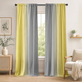 Yellow and Grayish Curtains for Living Room 84 Inch Length Ombre Curtains 2 by XFLINGBAO