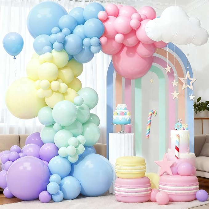 Patimate Pastel Balloons 100 Pack 12 Inch Round Macaron Color Balloons | Latex - Image 5