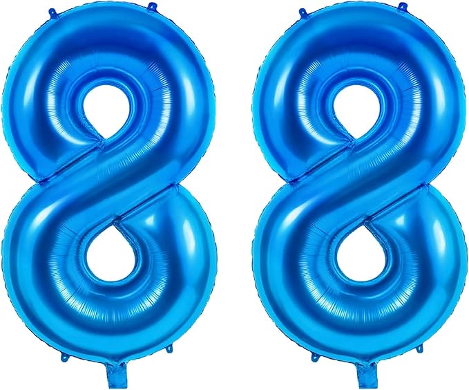 Number 88 Balloons for 88th Birthday Party Decorations, 0-100 Large No.88 by Joycard