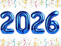 2026 Balloon Numbers Party Decorations, 40In Dark Blue Balloons | Eye-catching by Mluchee