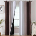 Brown and Greyish White Ombre Blackout Curtains by ESTELARTEXTILER