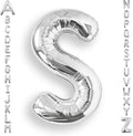 AULE 40 Inch Silver S Balloon Letter Foil A-Z Birthday Big Alphabet | Birthday by AULE