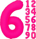 40 in Fluorescent Pink Birthday Balloon Number 6 Pink Fluorescent Number 6 | by Exquisitehighqualitypartydecorationstomeetyoureveryneed%EF%BC%81