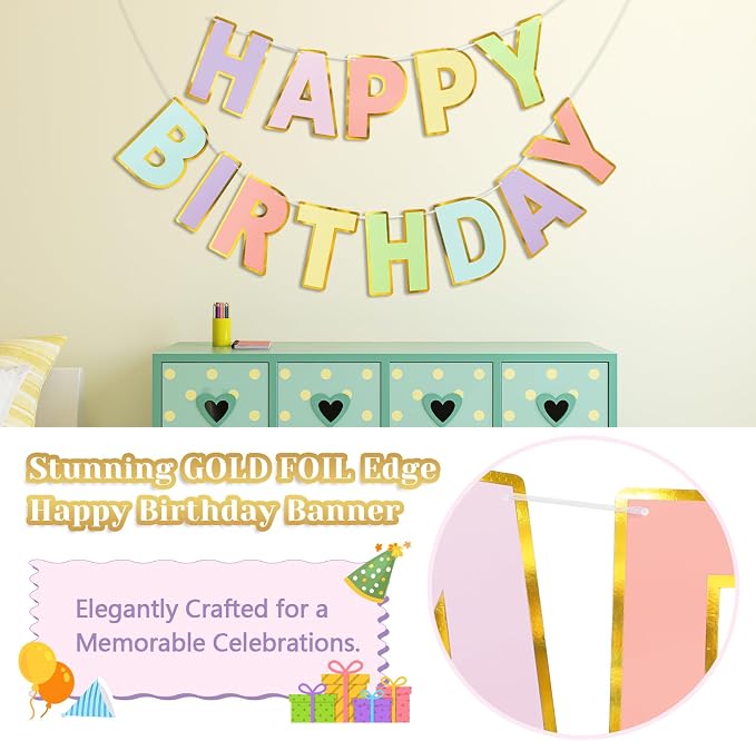 Pre-Strung Happy Birthday Banner - Image 3