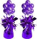 2 Pcs Balloon Weights Purple Metallic Anchor Balloon Holder by Unknown