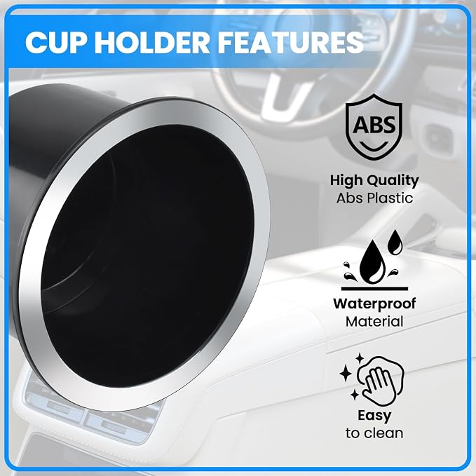 SDTC Tech 2 Piece Black Sofa Cup Holder Plastic - Image 4