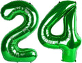 40 Inch Green Large Number 24 42 Birthday Balloon, Giant Number 24 42 Balloons by Upgesy