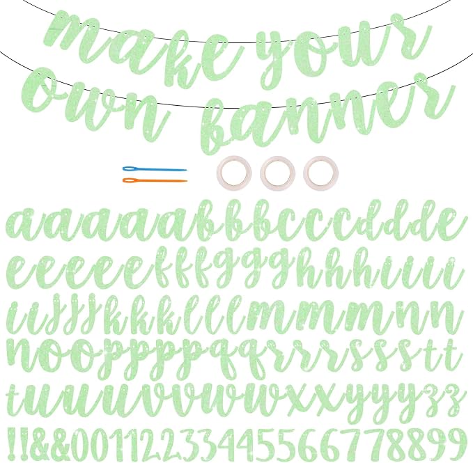 BEISHIDA 116 PCS A-Z DIY Letter Banner Kit Make Your Own Banner，Including 111 by Beishida