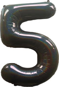Jonhamwelbor 40 Inch Laser Black Number 5 Balloon Foil Mylar Giant Balloon by Jonhamwelbor