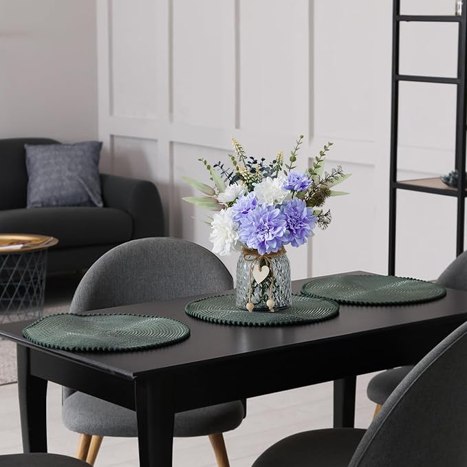 Leftover Fake Flowers in Vase, Faux Flowers in Vase, Table Centerpieces - Image 2