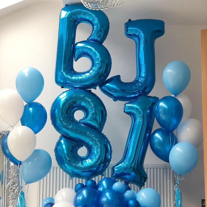 Blue Letter H Balloon, H Balloons Letter - Image 4