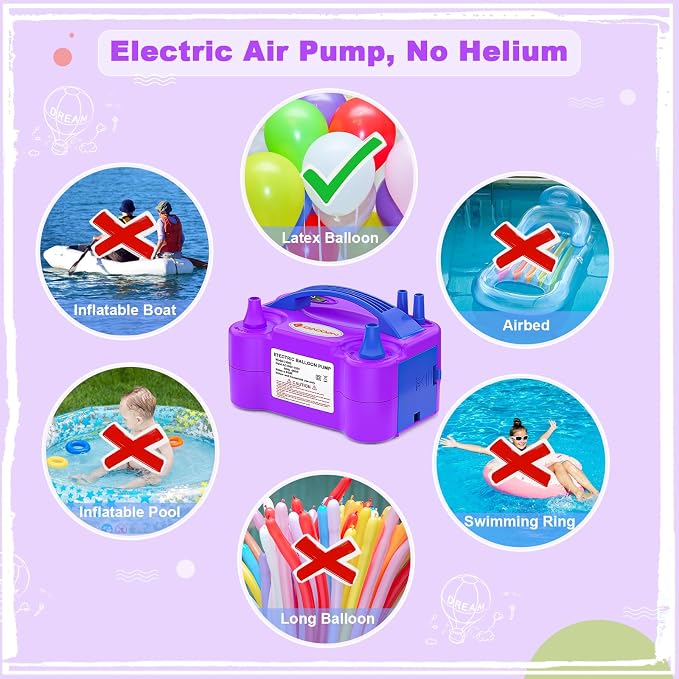 IDAODAN Electric Balloon Pump – Portable Balloon Air Pump Electric Inflator - Image 6