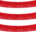 BEISHIDA Red Fringe Garland Banner 3Pack 30ft Wall Tinsel Foil Streamers | by Beishida