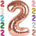 2 Balloon Numbers Birthday Decorations, 40In Rose Gold Balloons by Mluchee