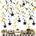 Black Gold Hanging Swirl Decorations by PARTVON