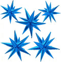 Blue Balloons Foil Star Ballons Explosion Mylar Baloons Large Spike Balloon by BOMSI