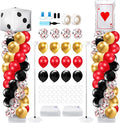 Kasyat 2 Set Casino Balloon Column Stand Kit Adjustable Red Black Gold Dice by Kasyat