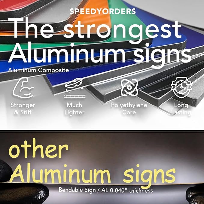 Custom Outdoor Metal Signs, Personalized Aluminum Signs, Customized Safety Signs, Metal Business Signs, Waterproof Outdoor Business Signs, White Aluminum (White, 30x24 In)