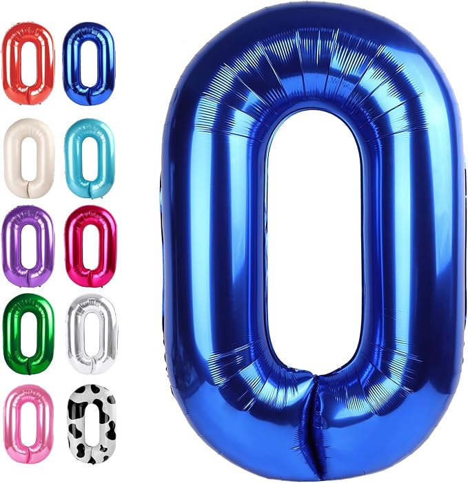Navy blue Number 0 Balloon 40 inch, 0th Birthday Party Balloons Decorations | by Upgesy