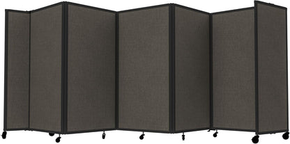 Versare Room Divider 360 Portable Wall Partition | Folding Panels | Large Freestanding Divider | Locking Wheels | Temporary Room Separator