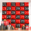 36pcs Red & Black Square Foil Balloons by ZizasAry