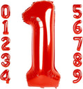 Balloons Number 40 Inch Red 1 Balloon by Mluchee