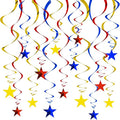 BEISHIDA Red Blue Gold Star Hanging Swirl Decorations, Birthday Hanging Party by Beishida