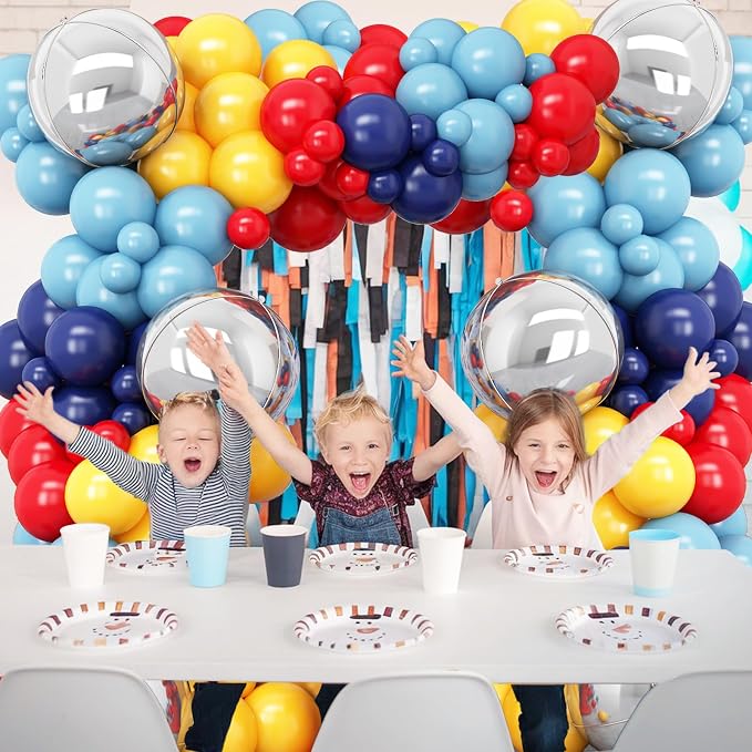Jobkoo Red Blue Yellow Balloon Arch Kit - Image 6