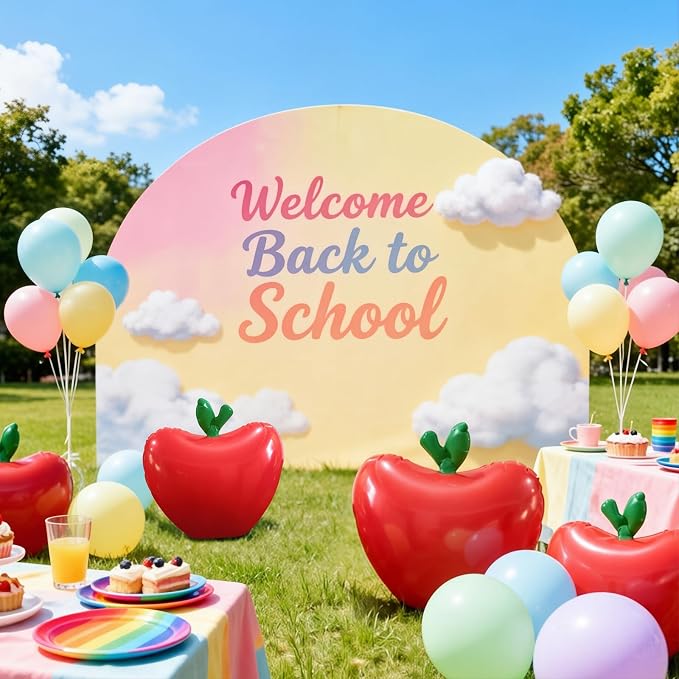 QDTK Back to School Balloons Red Apple Inflatable Balloon 12’’ Large Apple - Image 7