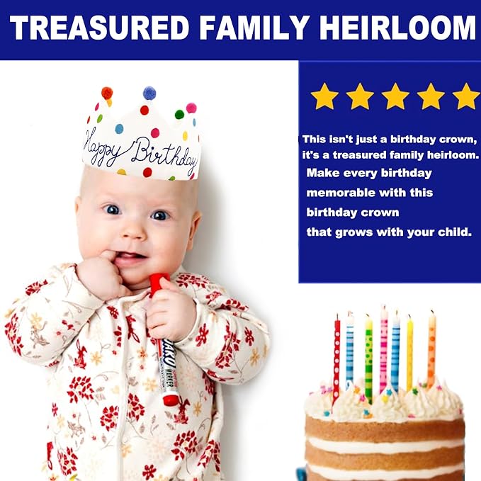 Personalized Hand Embroidered Birthday Hats Unique Happy Birthday Crowns Cute - Image 5