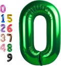 0 Balloon 40 inch Dark Green Number Balloons by Enyeopd