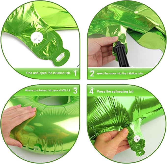 Light Green Number 0 Balloon 40 inch, Birthday Party Balloons Decorations | - Image 2