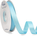 Ribbli Light Blue Double Faced Satin Ribbon, 1/2” x Continuous 25 Yards by Ribbli