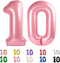 Number 10 Balloon 40Inch for 10 Year Old Birthday Decorations, Pearl Pink | by Mluchee