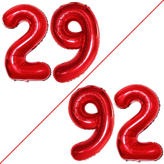 Number 29 Balloons for 29th Birthday Party Decorations, 42 Inch Jumbo Foil by GOER