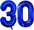 Navy Blue 30 Number Balloons, 40 Inch Giant Number 30 Balloons Foil Mylar by Lovoir