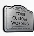 Custom Decorative Metal Signs, Personalized Aluminum Driveway Sign, Waterproof Made In USA - Metallic Silver 10x7 In