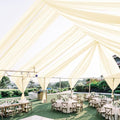 6 Panels Beige Ceiling Drapes for Wedding Ceiling Drapes 5ftx10ft Wedding Arch by Showgeous